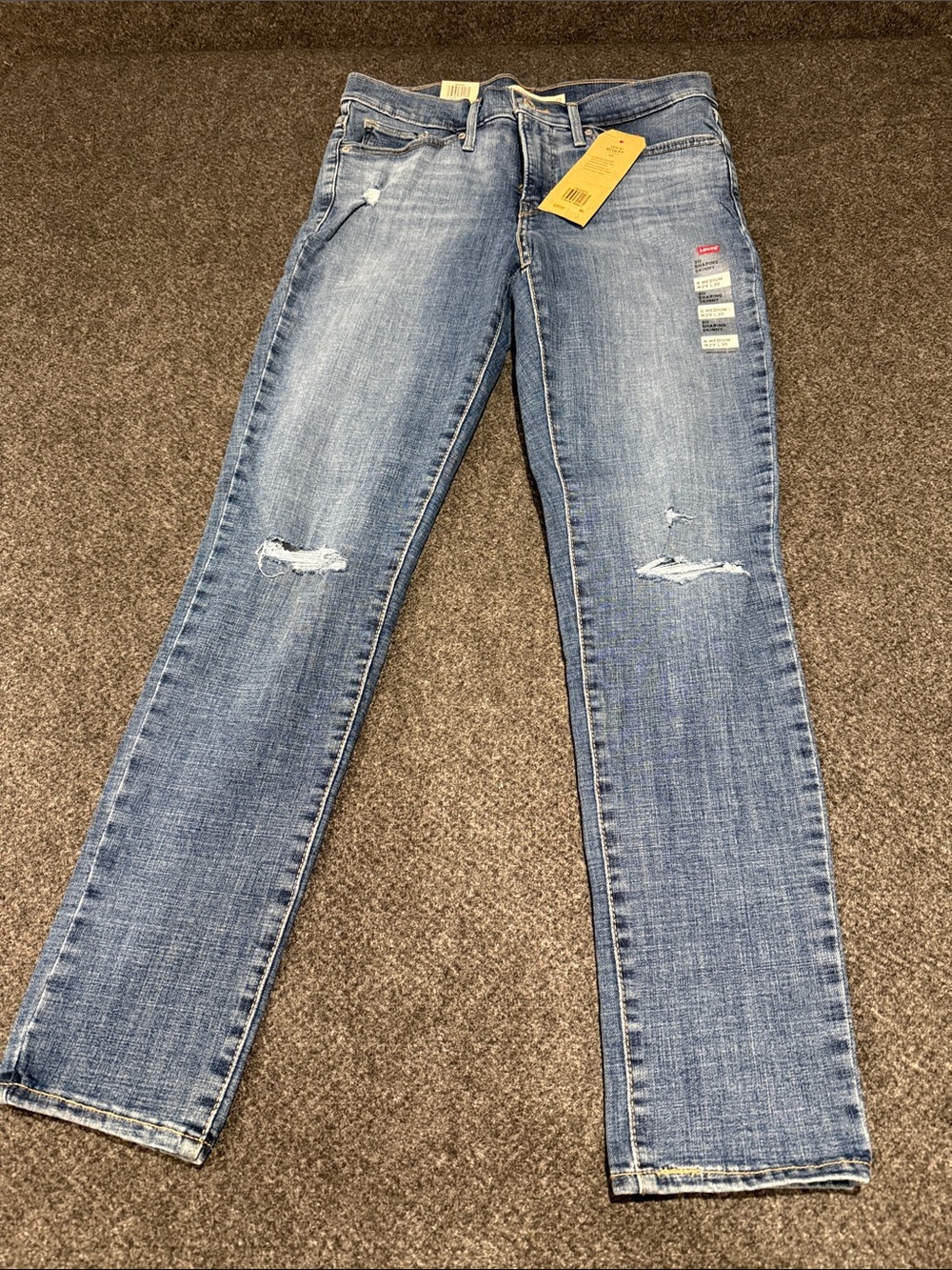 Light Blue Distressed Women's Jeans